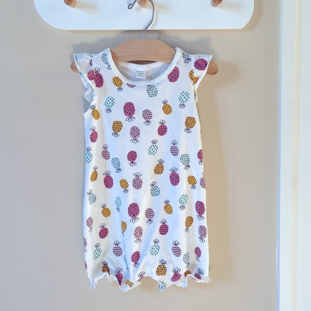 NWOT Petit Lem PL:Baby Pineapple Romper